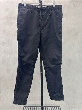 Men's Black Jogger Pants with Drawstring Waist